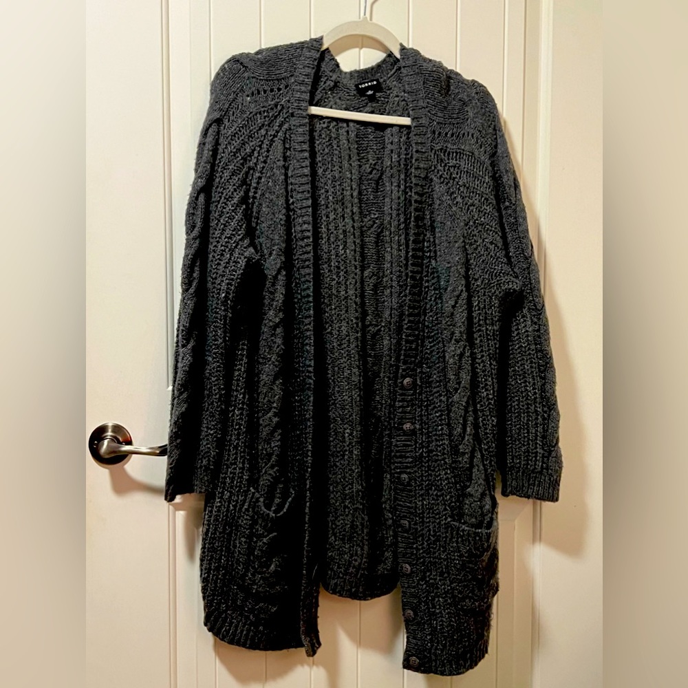 Chunky grey Torrid sweater